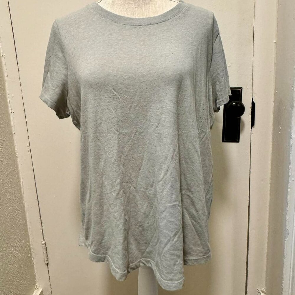 Madewell Crewneck Short Sleeve Grey Cotton Blend Tshirt/L